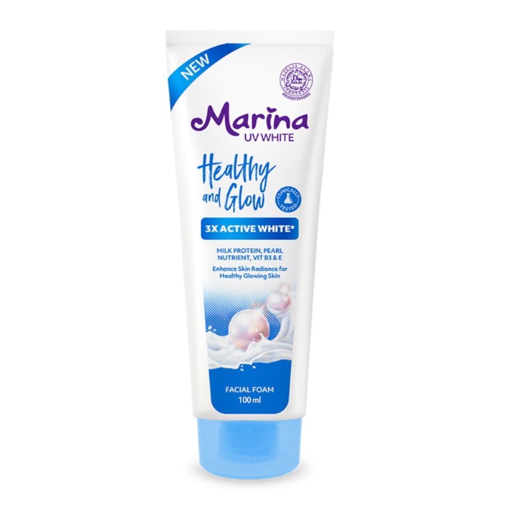 Marina Facial Foam Healthy and Glow 3X Active White - Beauty