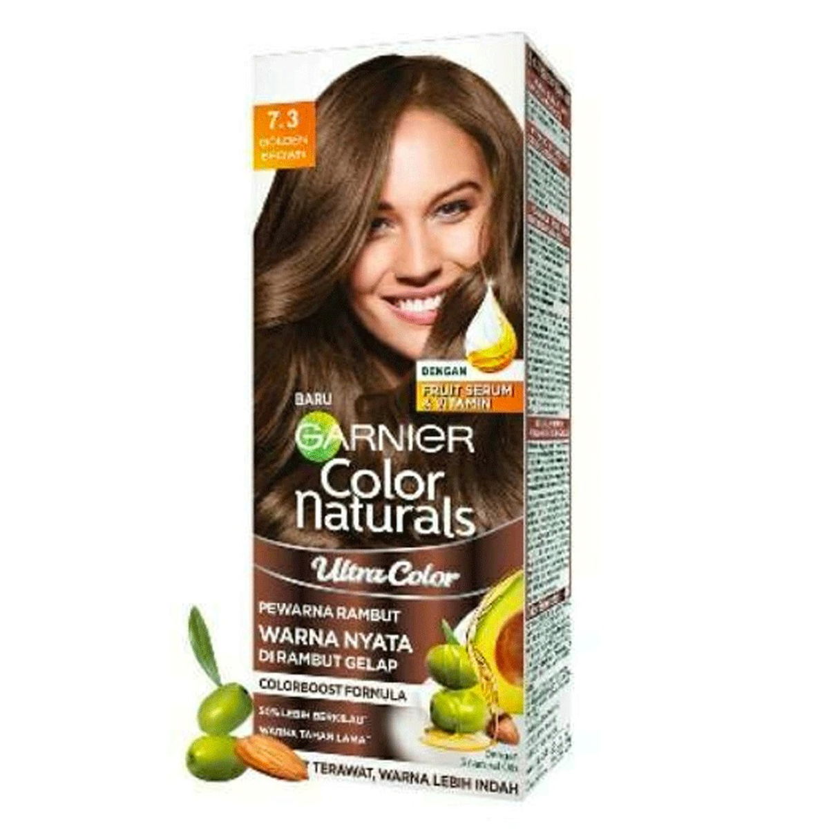 Garnier Color Naturals Ultra Hair Color Golden Brown - cat rambut warna coklat
