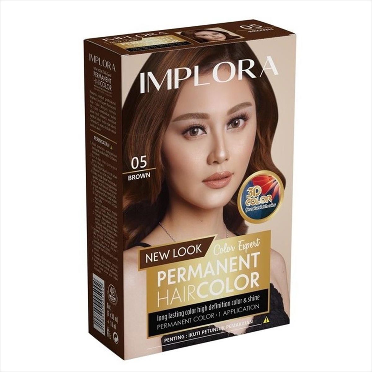 Implora New Permanent Hair Color 05 Brown - cat rambut