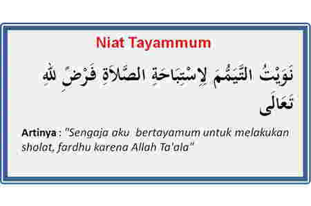 Bacaan niat tayamum arab, latin, dan artinya