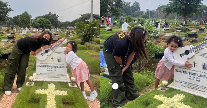 8 Momen Gewa Ziarah ke Makam Glenn Fredly, Haru Peluk Nisan Sang Ayah