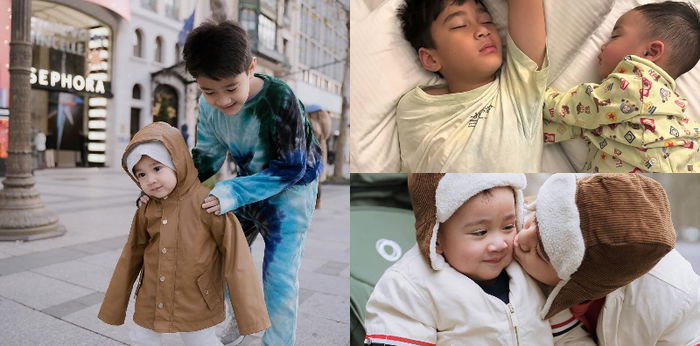 8 Momen Rafathar Momong Rayyanza saat Liburan di London, Gemas!