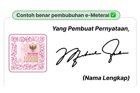 Cara tanda tangan meterai elektronik