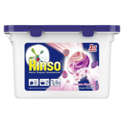 Rinso Detergent Cair Capsule Sakura Blossom deterjen cair