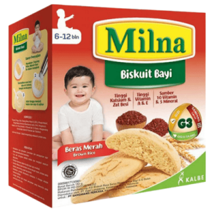 Milna Bayi Beras Merah merk biskuit bayi 6 bulan yang bagus