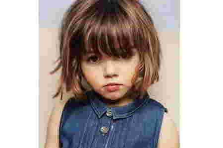 Model Rambut anak perempuan sebahu
