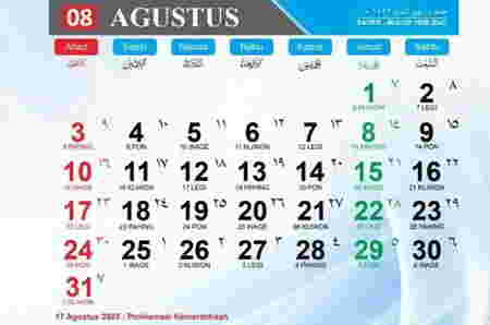 Kalender Jawa 2025 - Agustus