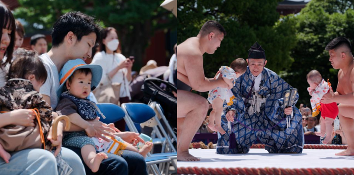 ชวนดูความน่ารัก เด็กน้อยร่วมแข่งขัน 'ซูโม่ทารก' ในญี่ปุ่น ใครร้องไห้ก่อนคือผู้ชนะ