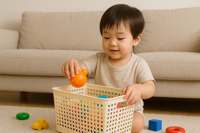 ให้ลูกช่วยงานบ้าน เก็บของเล่น