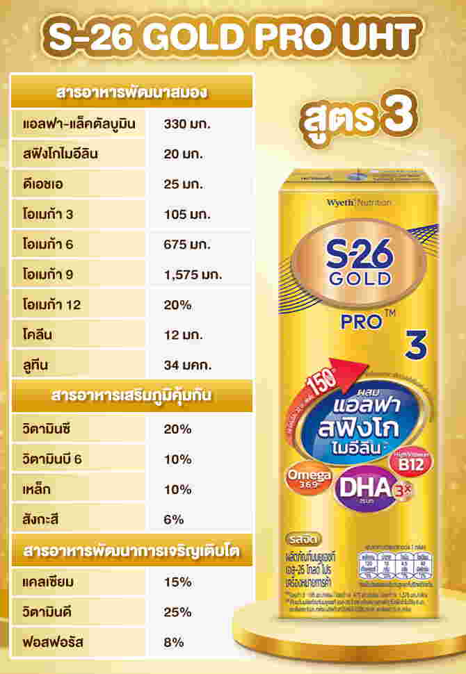 S-26 GOLD PRO UHT กล่องทอง