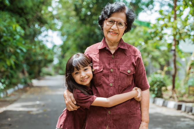 เด็กที่ใกล้ชิดกับปู่ย่าตายาย