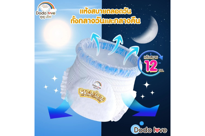ผ้าอ้อมกางเกง DODOLOVE Premium Air Pro Ultra Dry