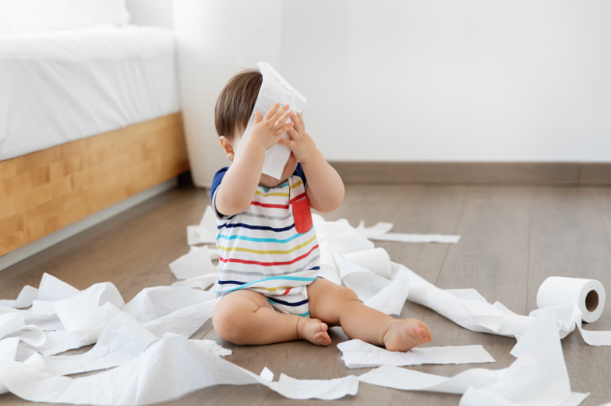 ลูกเผลอกินทิชชู่