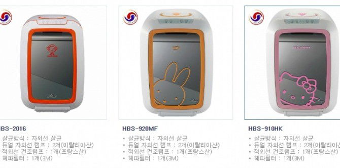 Bottle sterilizers manufactured by Hanil Electronics and 3M Korea recalled
