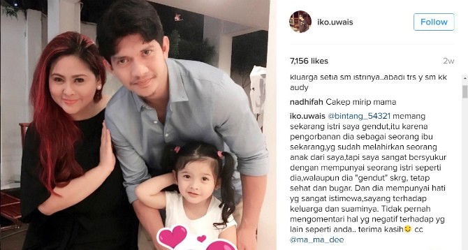 Isterinya diejek gemuk, Ini Jawapan Bijak Iko Uwais