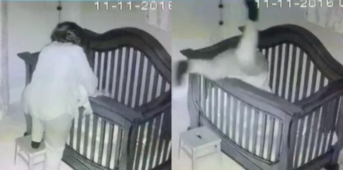 WATCH: Viral video of woman falling into her grandchild's crib will make you LOL
