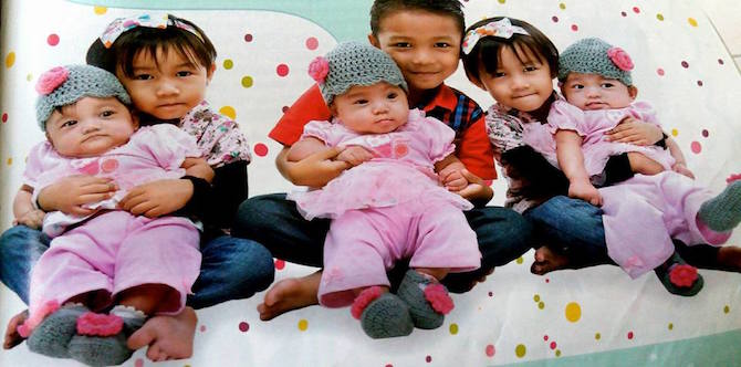 Petua Mendapat Anak Kembar - 6 Orang Anak Hanya Selepas 3 Kali Bersalin
