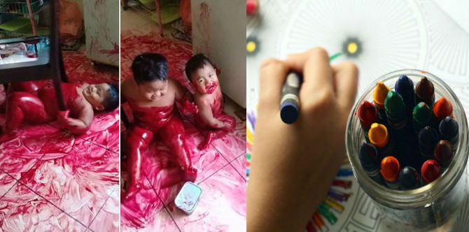 Telatah Lucu Dua Beradik Main Air Sirap, Pentingnya Permainan Kreatif Buat Kanak-Kanak! Ibu Ayah Jangan Terus Melatah