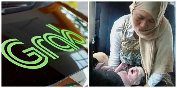 Ibu Bersalin Dalam Kereta, Bayi Itu Dapat Hadiah Trip Percuma Dari Grab Seumur Hidup!