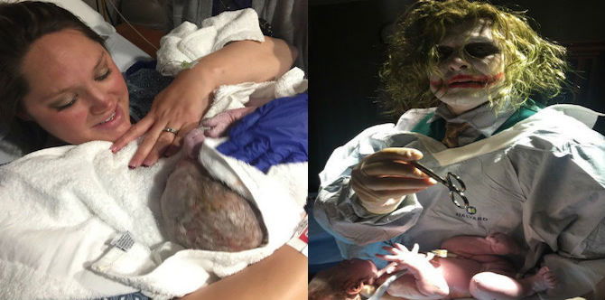 Doktor Berpakaian The Joker Sambut Kelahiran Bayi Sempena Halloween