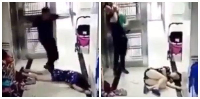 Tergamak sungguh suami kejam ini belasah isteri depan anak sendiri!