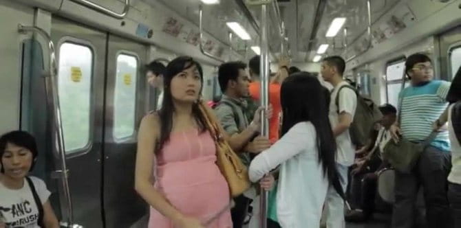 To the person in the train refusing to let a pregnant mum sit