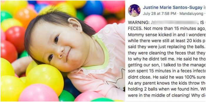 Angry mum finds indoor playground contaminated with faeces