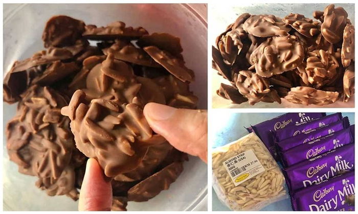 Biskut Badam Coklat Guna 2 Bahan Sahaja, Mudah Dibuat & Sedap Tak Terkata!