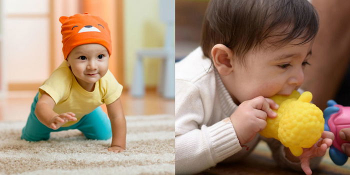 Risaunya Bayi Sudah Pandai Merangkak, Habis Semua Benda Dikutip & Masuk Dalam Mulut!