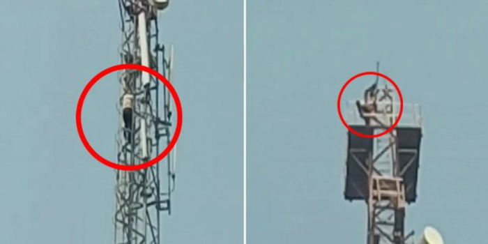 Tak Tahan Hadap Isteri Membebel Di Rumah, Lelaki Nekad Panjat Menara Telekomunikasi