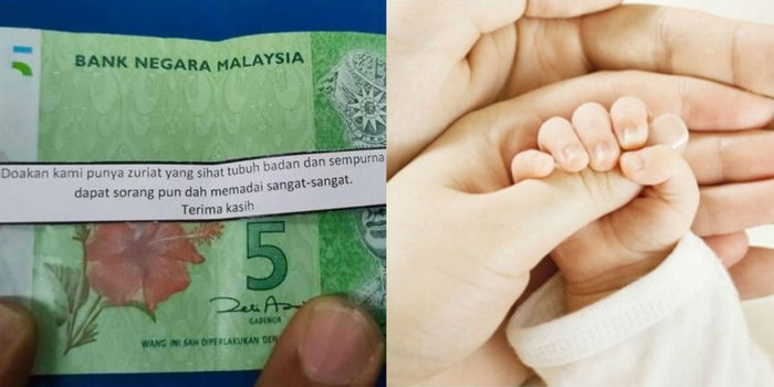 Penghantar Makanan Terima Tips RM5 & Nota Bertulis Minta 'Doa' Dikurniakan Anak