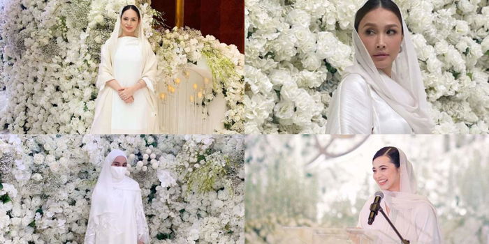 Jom Cuci Mata! Ini 7 Selebriti Wanita Cantik Berselendang Serba Putih Di Majlis Perkahwinan Neelofa