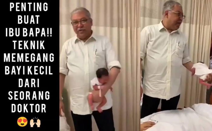 Kecut Perut Tengok Doktor Kendong Bayi Macam Basketball, Ibu Ayah Baru Wajib Tengok!