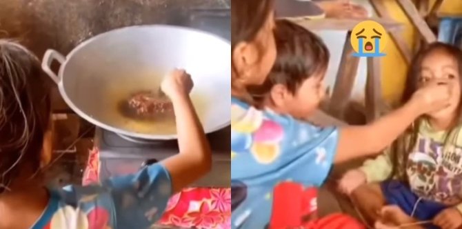 Ibu Telah Meninggal Dunia, Kanak-Kanak Ini Sudah Pandai Memasak & Jaga Adik-Adiknya