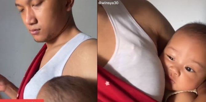 Anak Selalu Menangis Apabila Dalam Jagaan Ayah, Lelaki Ini Sanggup Tiru 'Body' Isteri