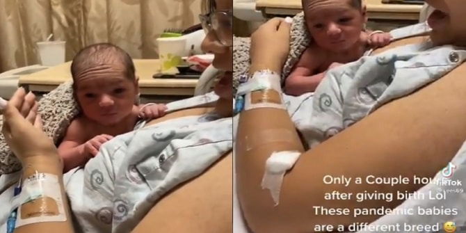 Baru Lahir Beberapa Jam Dah Boleh Angkat Kepala & Buka Mata! Bayi Pandemik Lebih Pesat Perkembangannya