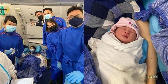 Bayi Lahir Dalam Pesawat, Nasib Baik Ada Doktor Dalam Flight! Dinamakan Sempena Nama Kru Kapal!