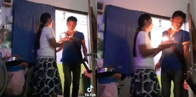 Isteri Beria Pegang Kek & Buat Kejutan Hari Jadi, Suami Balik Langsung Tidak Pandang