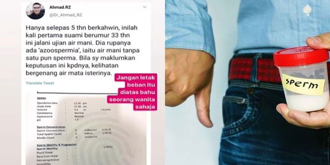 Dalam Air Mani Suami Tiada Sperma, Masihkah Ada Peluang Untuk Anda Mengandung?