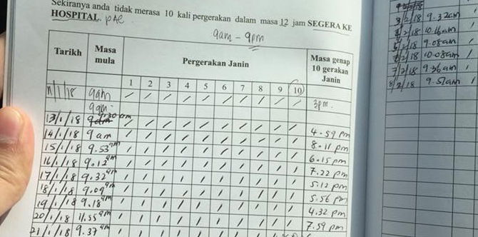 Cara Kira Pergerakan Janin Tidak Semestinya Bermula 9 Pagi, Doktor Ajar Cara Yang Betul