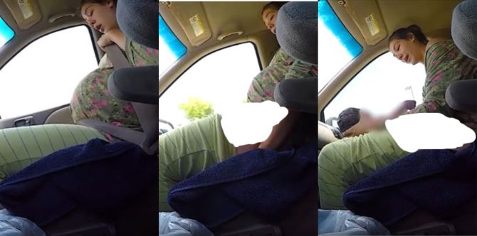 Video Bersalin Sendiri Dalam Kereta, Ibu Ini Dipuji Cuba Bertenang & Bayi Keluar Begitu Mudah!