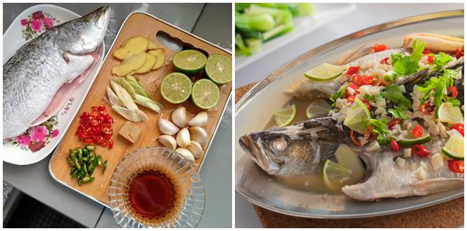 Resepi Ikan Siakap Stim Ala Thai Yang Enak, Nak Kukus Pakai Kuali Pun Boleh