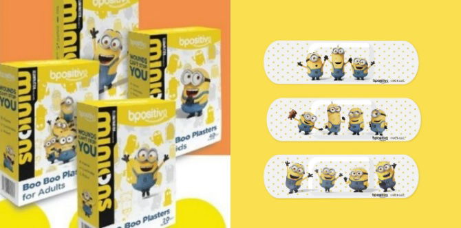 Battling Despicable Boo-Boos: bpositive Collaborates With Illumination Studios on Minion-themed Plaster Line