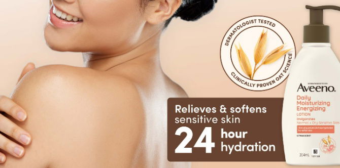 Losyen Daily Moisturizing Energizing Aveeno® – Standard Baharu dalam Penghidratan Kulit dan Penyegaran Deria!