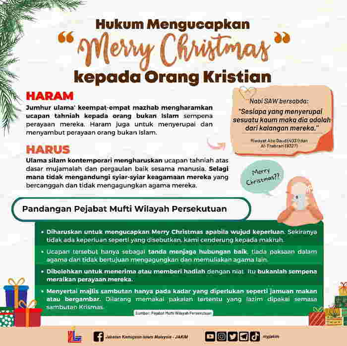 hukum tukar hadiah sempena krismas, hukum sambut hari krismas, hukum ucap merry christmas, merry krismas, hukum krismas