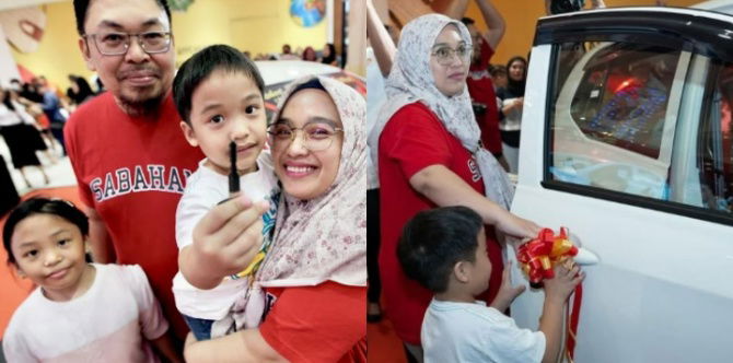 Budak 6 Tahun Menang Cabutan Bertuah, Berjaya Pilih Kunci Kereta Ketika Naik Pentas